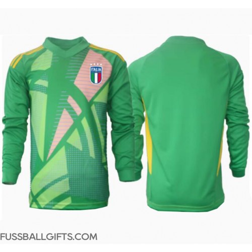 Italien Torwart Fußballbekleidung Auswärtstrikot EM 2024 Langarm